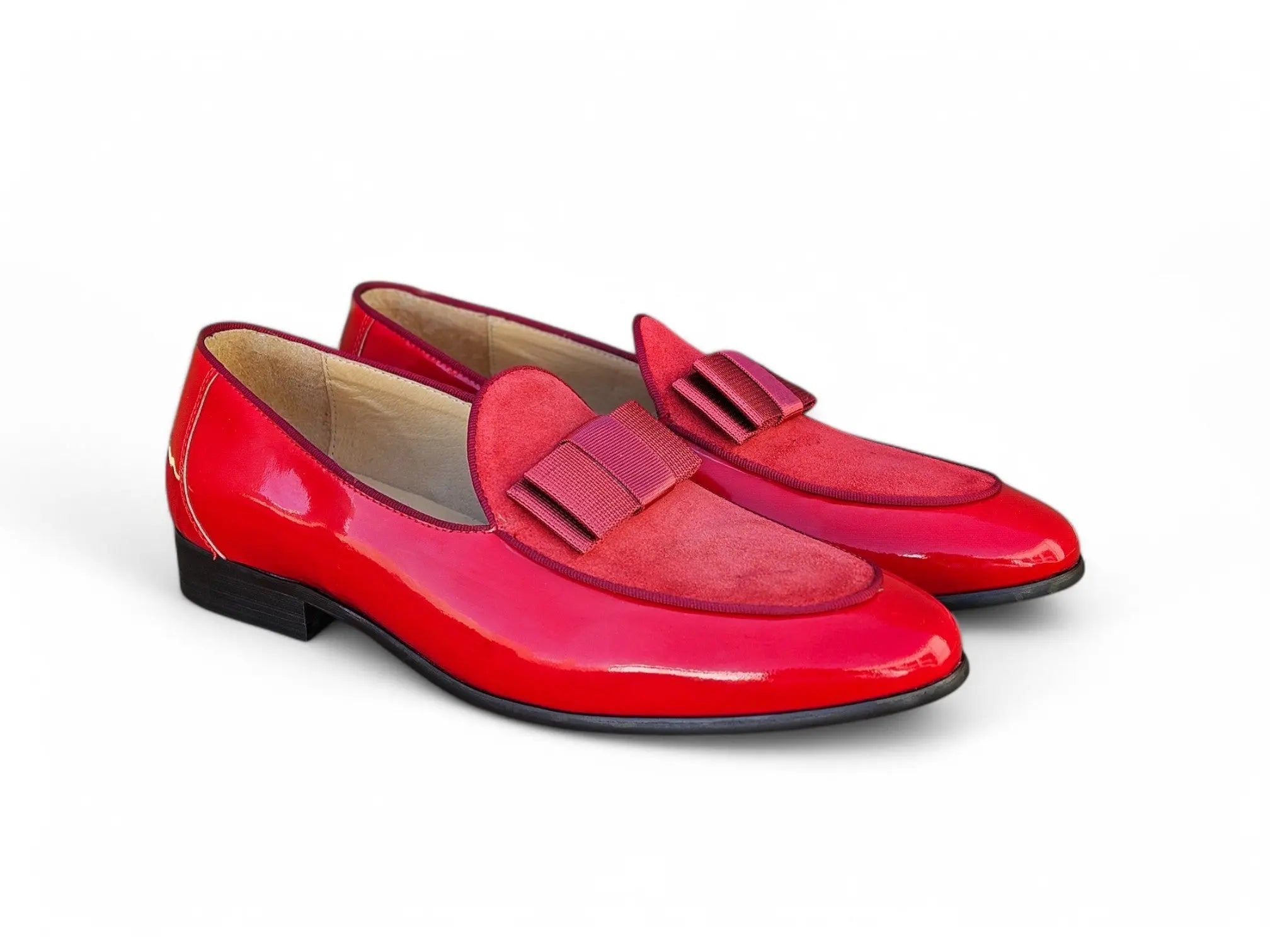 Elegant Patent Leather Bow Tie Formal Shoes for Men - Perfect for Weddings, Prom, and Black Tie Events