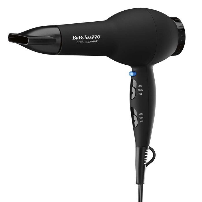 Babyliss Pro Ceramix Xtreme Hair Dryer - 1875W Professional Blow Dryer with Ionic Technology for Fast Drying & Frizz Control - Salon Quality Hair Styling Tool for Home Use (Black, 6-Pack) - Perfect for Salons, Spas & Home Hair Care Routines