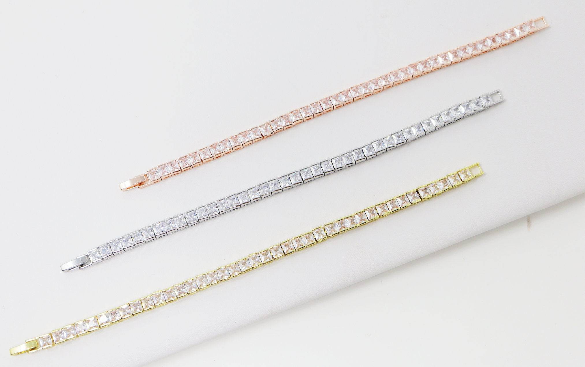Elegant Crystal Bracelet for Women - Dainty Delicate Wedding Jewelry, Bridesmaid Gift, Bride Bracelet - Perfect for Weddings, Parties & Special Occasions