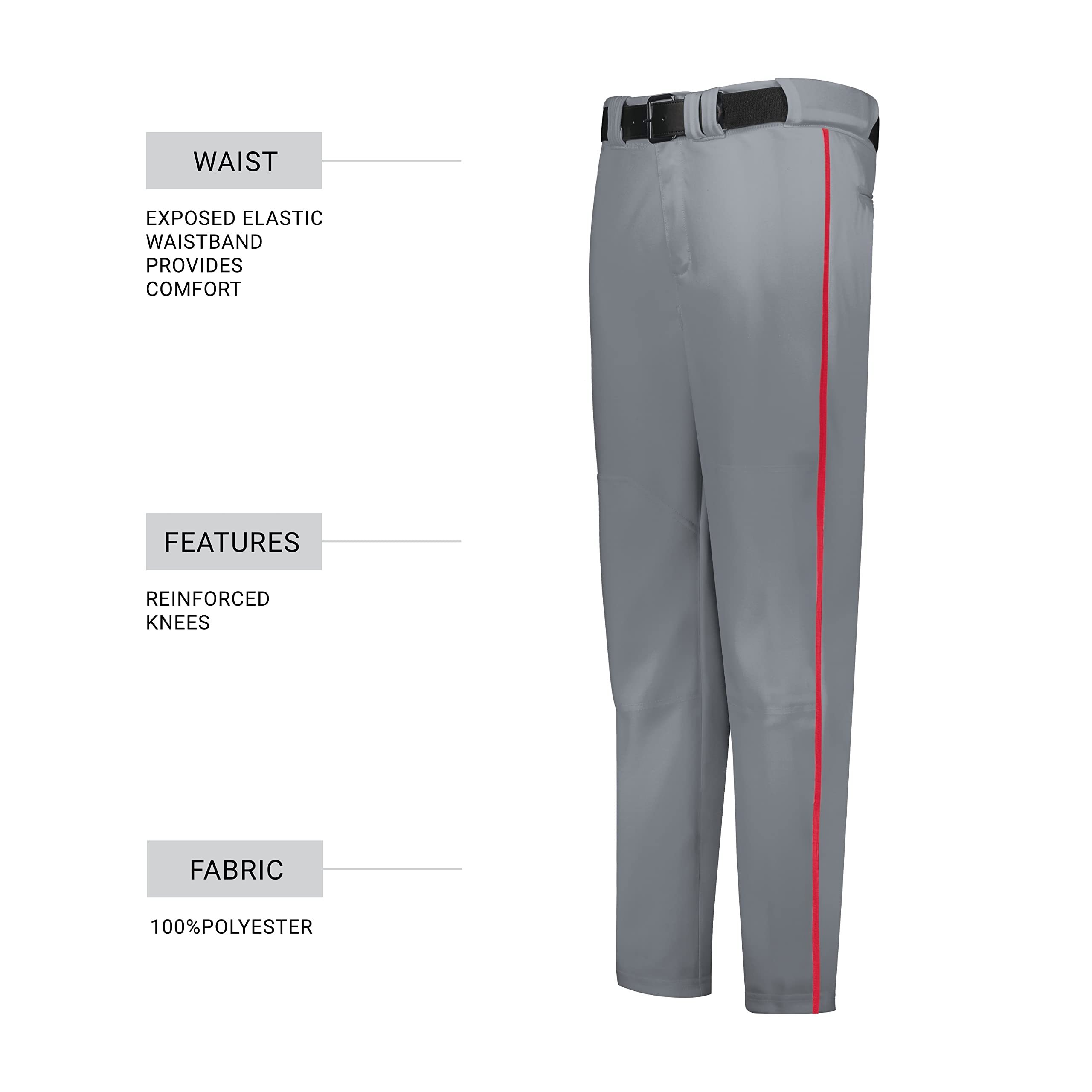 Russell Athletic Piped Change Pant - Comfortable & High-Performance Baseball Pants for Men & Women - Perfect for Baseball, Softball, Fastpitch Games & Practice Sessions