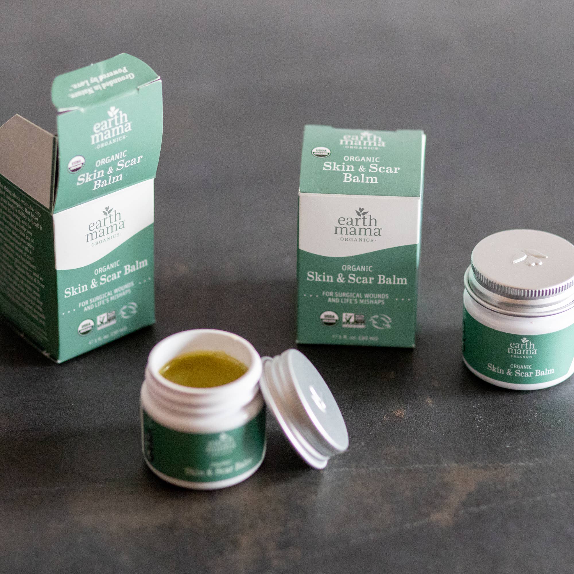 Earth Mama Organic Skin and Scar Balm - Natural Healing for Dry Skin, Stretch Marks & Scars | Soothe, Restore & Moisturize | Perfect for Postpartum Care, Tattoo Aftercare & Daily Skin Repair
