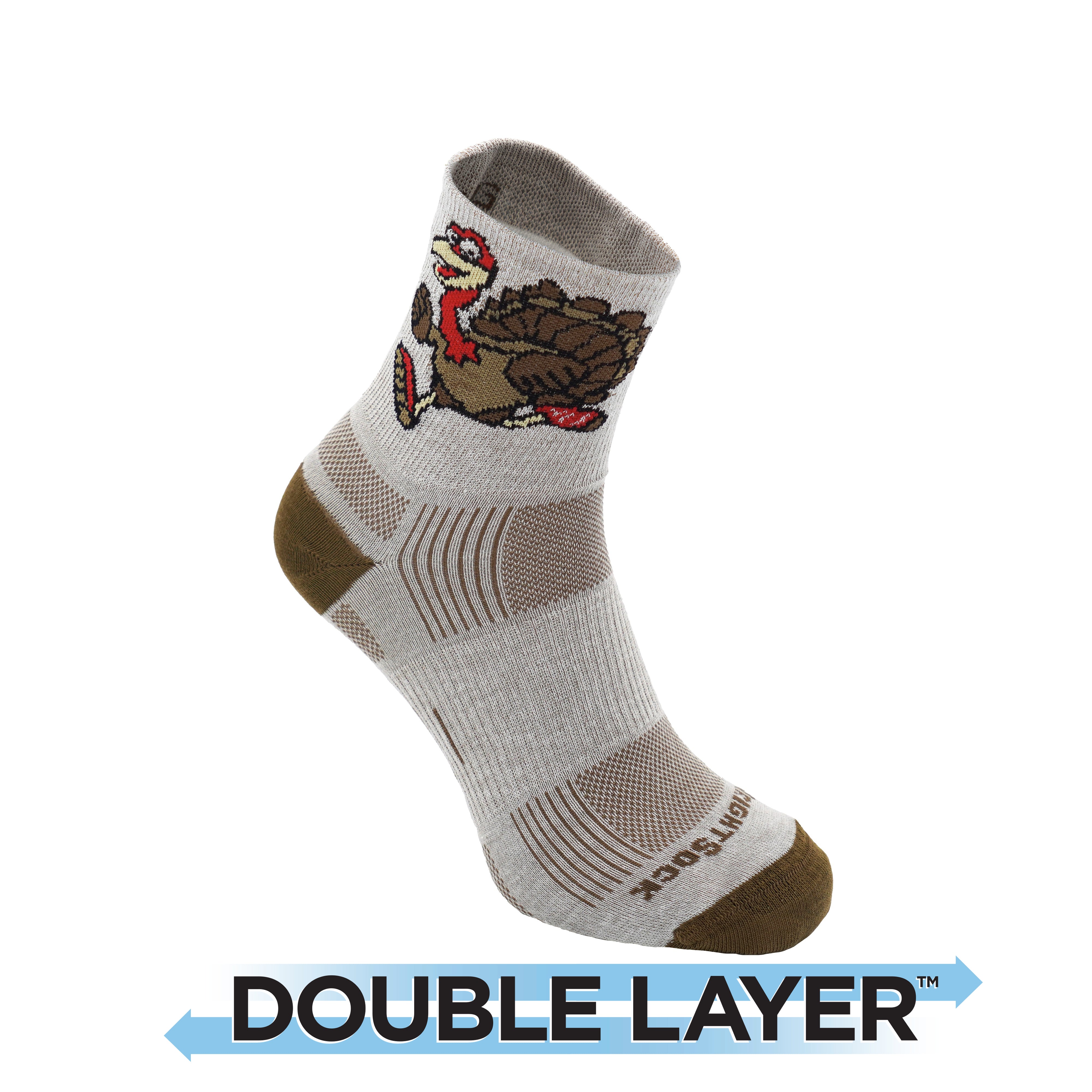 Turkey Trot Quarter Anti Blister Socks - Moisture Wicking Running Socks for Blister Prevention - Perfect for Marathon, Hiking & Long Distance Running