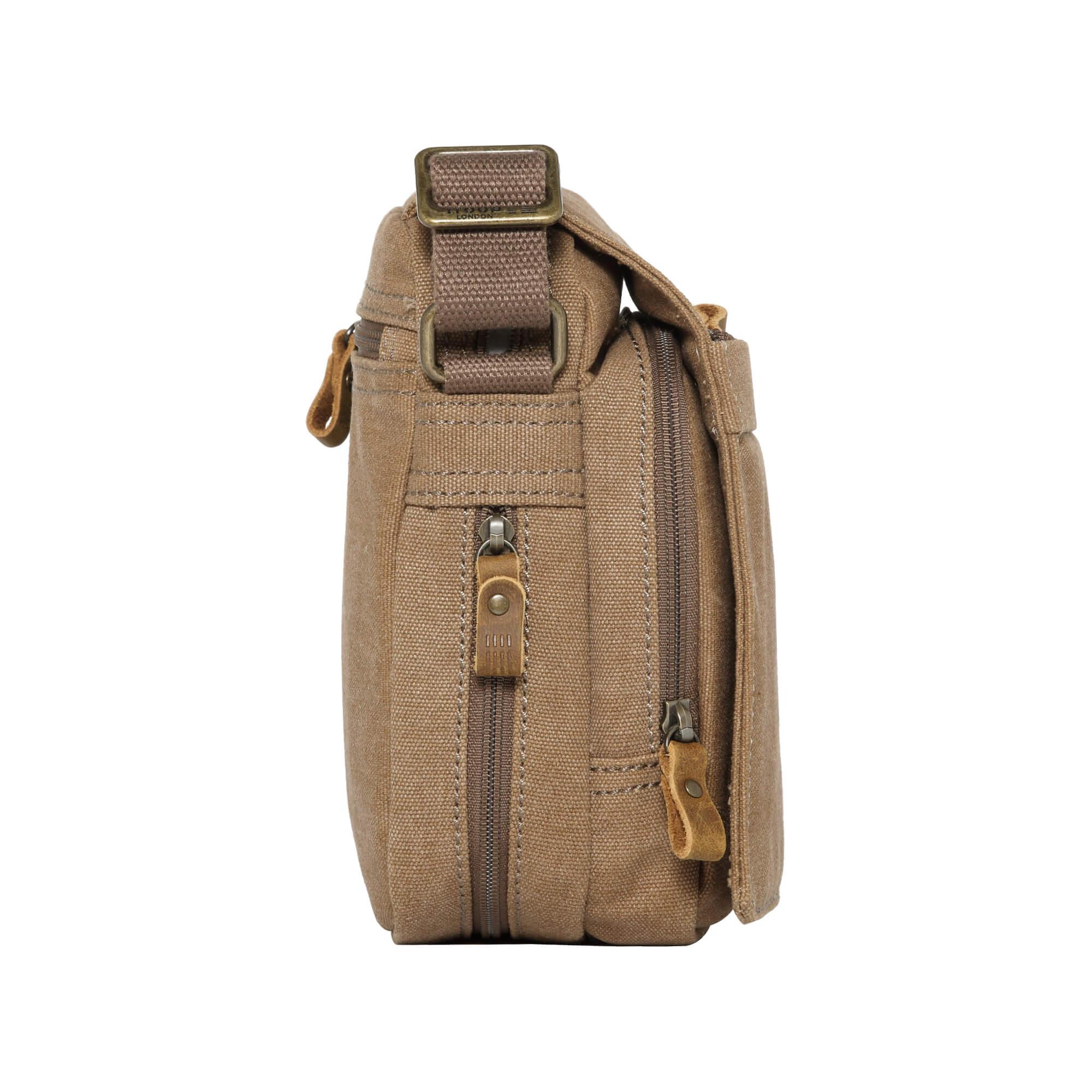 Troop London Classic Canvas Crossbody Bag for Men & Women - Stylish & Durable Messenger Bag for Travel, Work & Everyday Use