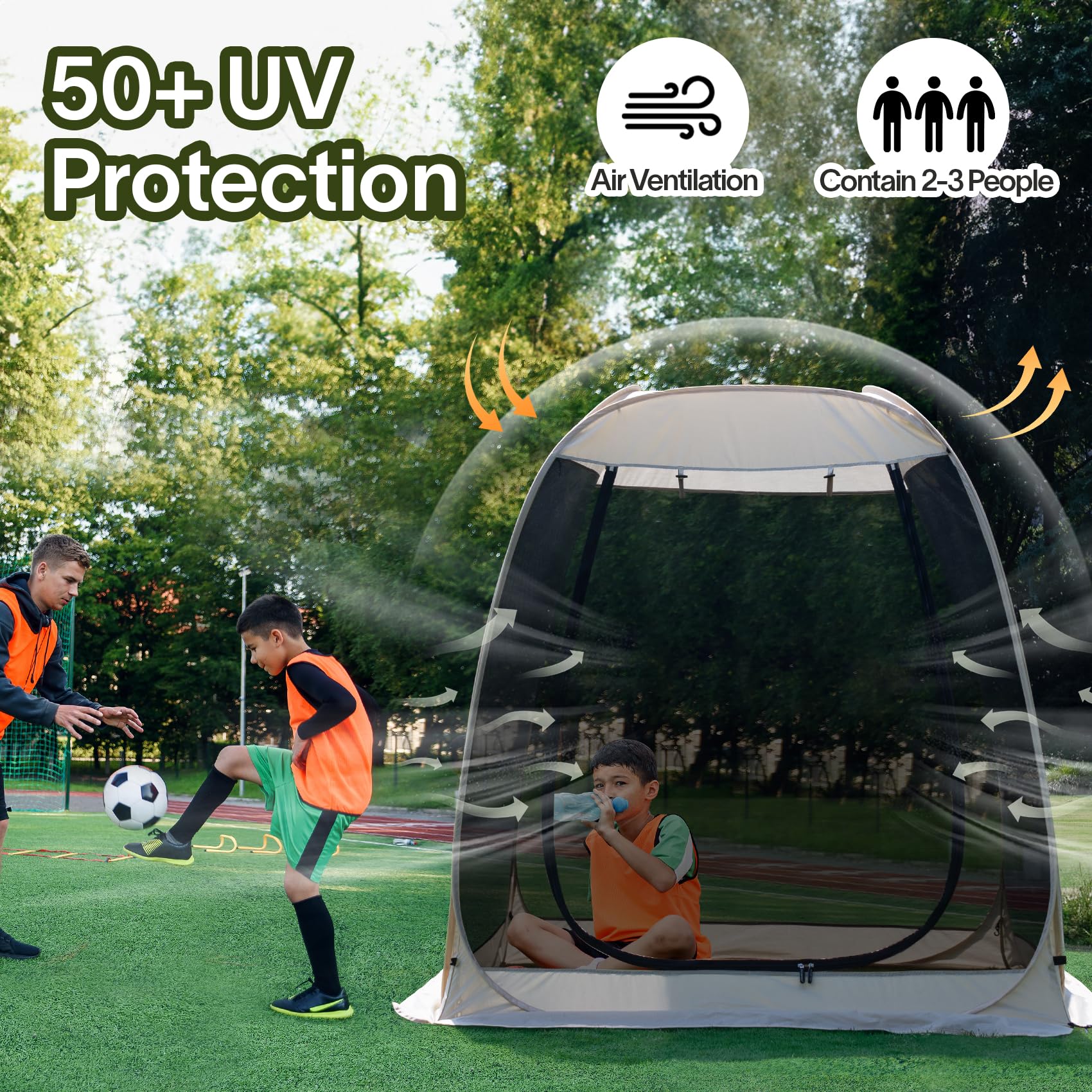 Alvantor 6-15 Person Pop Up Screen House Gazebo with Mosquito Netting - Instant UV Resistant Sun Shelter for Garden, Patio, Backyard - Perfect for Camping, Picnics & Outdoor Gatherings