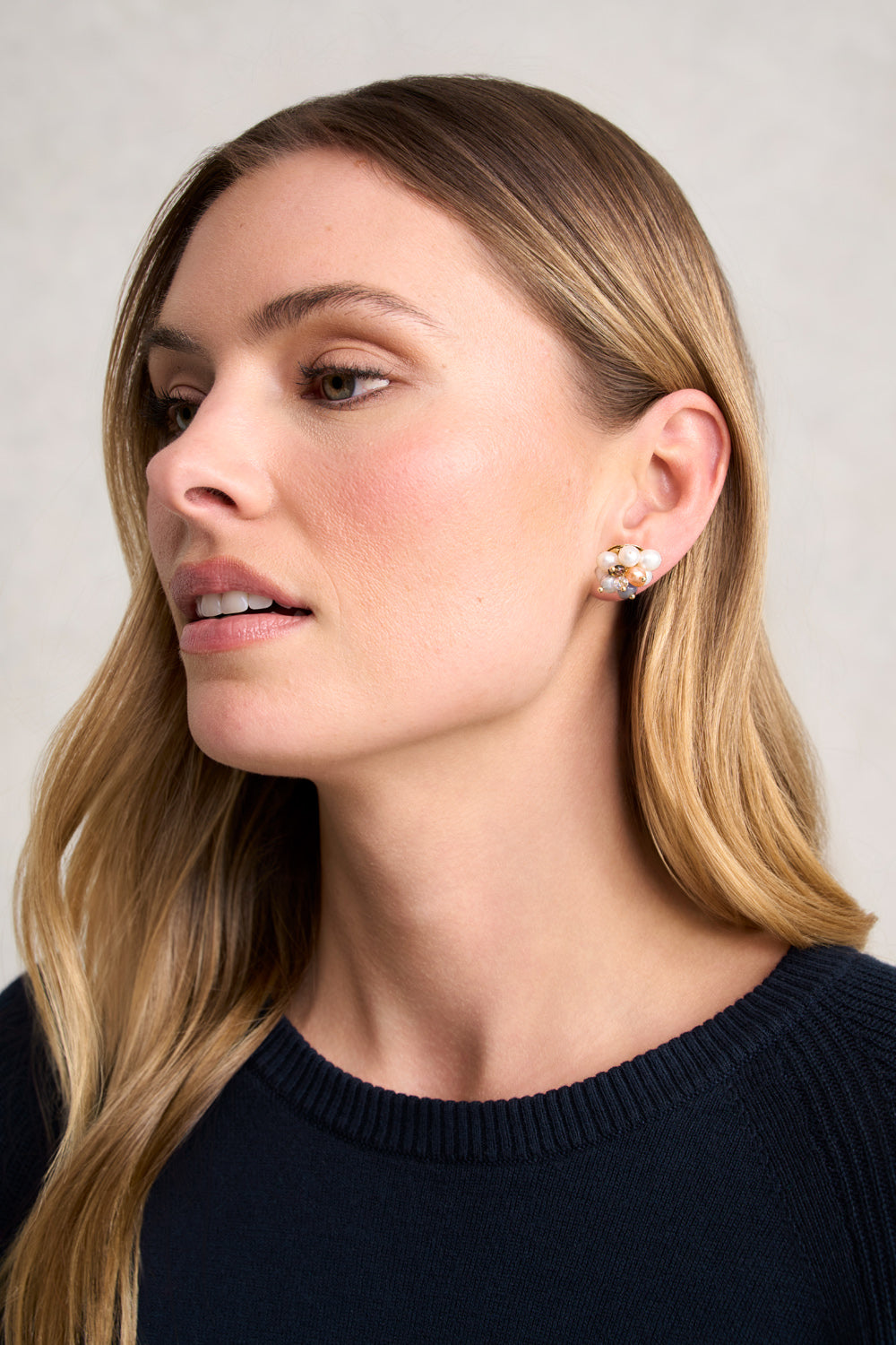 Pearl Cluster Stud Earrings in Gold - Elegant & Timeless Jewelry for Women | Perfect for Weddings, Parties & Everyday Wear