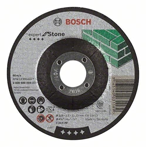 Bosch 2608600004 Diamond Stone Cutting Disc with Depressed Center - Premium Masonry & Concrete Cutting Wheel for Angle Grinders - Perfect for Tile, Brick, and Granite Cutting Projects