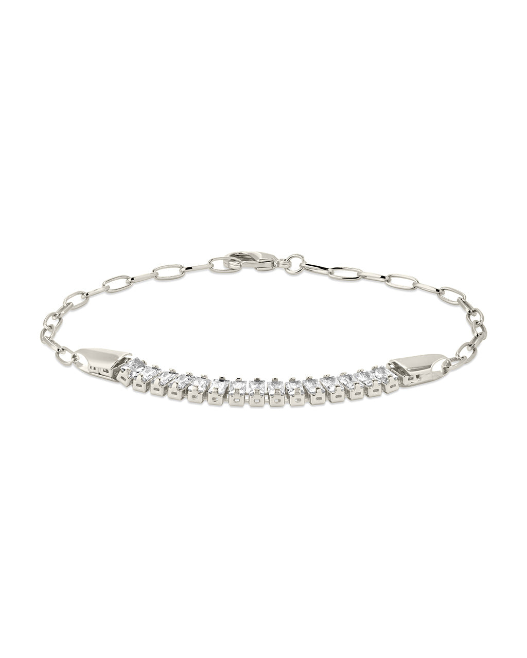 Mackenna CZ & Chain Bracelet - Elegant Cubic Zirconia Bracelet for Women, Fashion Jewelry Gift for Her, Perfect for Parties, Weddings & Everyday Wear
