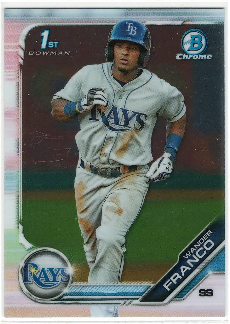 2019 Bowman Chrome Prospects Wander Franco Rookie Card - 1st Edition Baseball Trading Card for Collectors & Investors - Perfect for Sports Memorabilia Displays & Card Shows