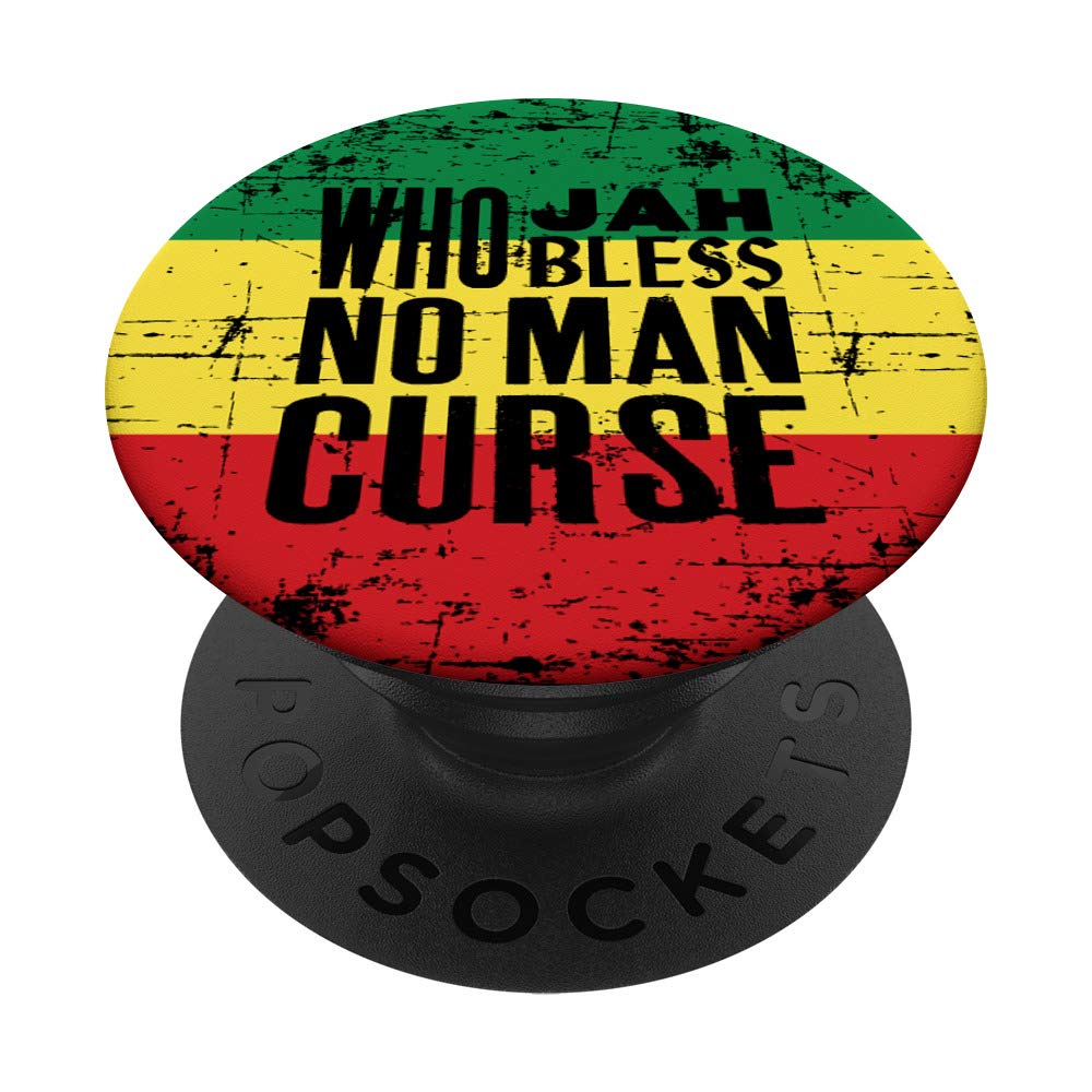 Jamaican Rastafari Rasta Reggae Fan PopSockets PopGrip: Swappable Phone & Tablet Grip for Music Lovers & Travel Enthusiasts