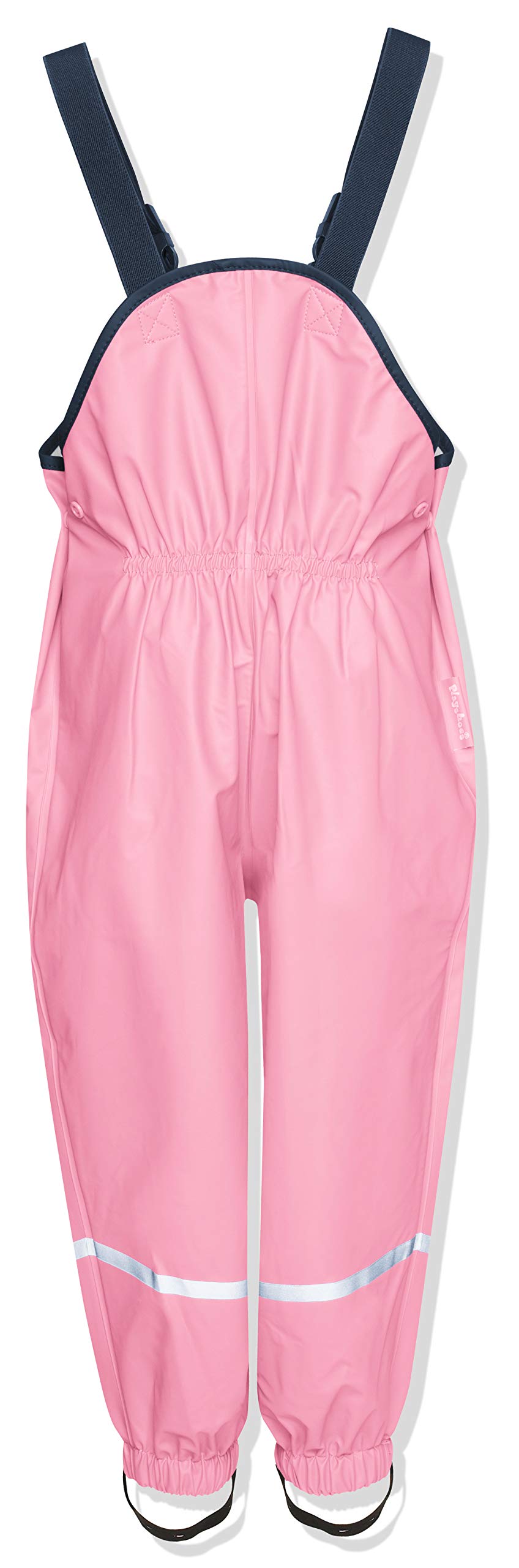 Waterproof Rain Bib Pants for Kids - Light Pink Size 116 | Outdoor Play, Rainy Day Protection, Gardening & Puddle Jumping