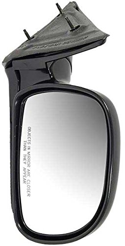 APDTY 066417 Right Side View Mirror - Manual Retractable Black Head for Cars, Trucks & SUVs | Perfect for Replacement & DIY Auto Repair