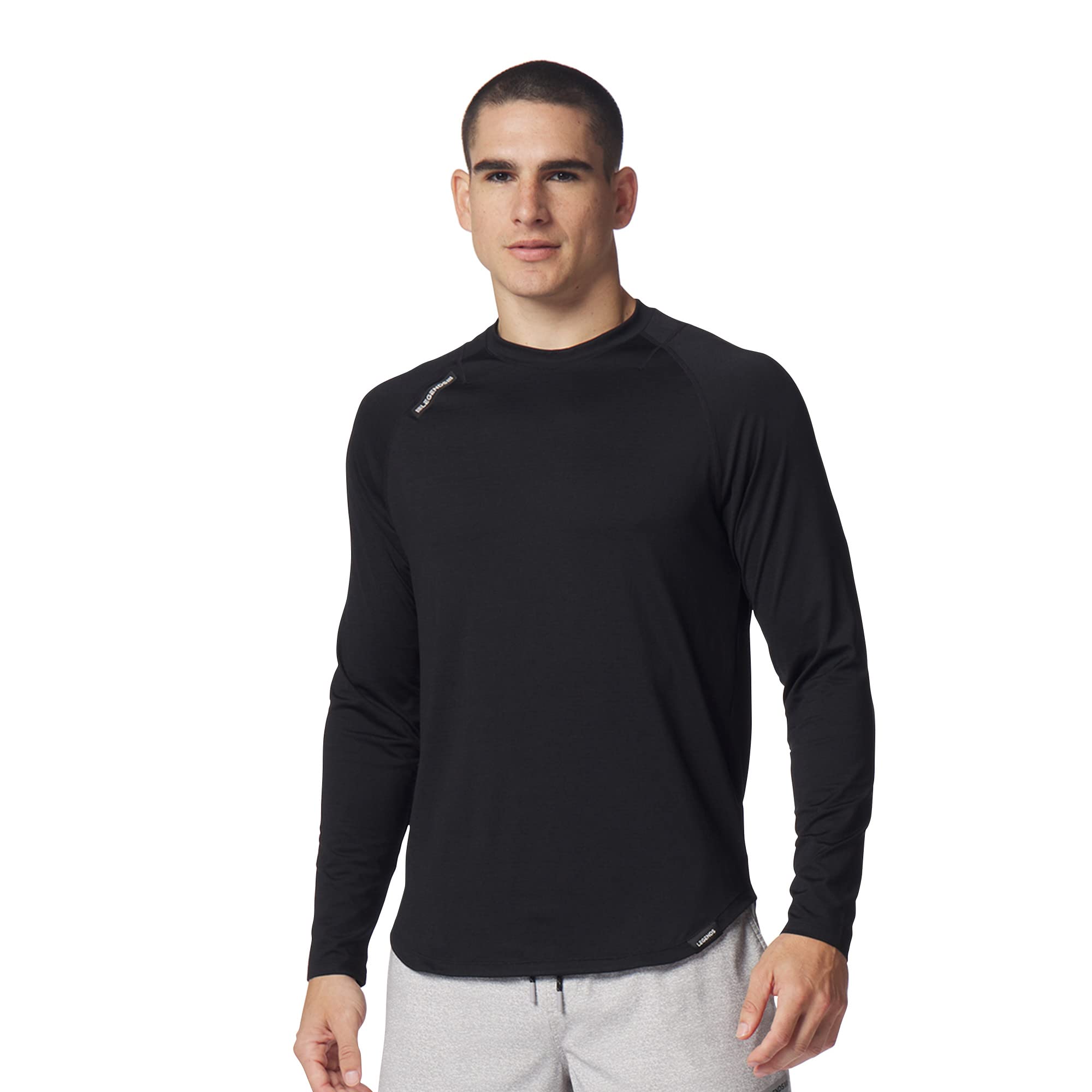 Enzo Long Sleeve Workout Shirt for Men - Moisture Wicking Gym Tee with UPF Protection | Perfect for Training, Running & Outdoor Activities