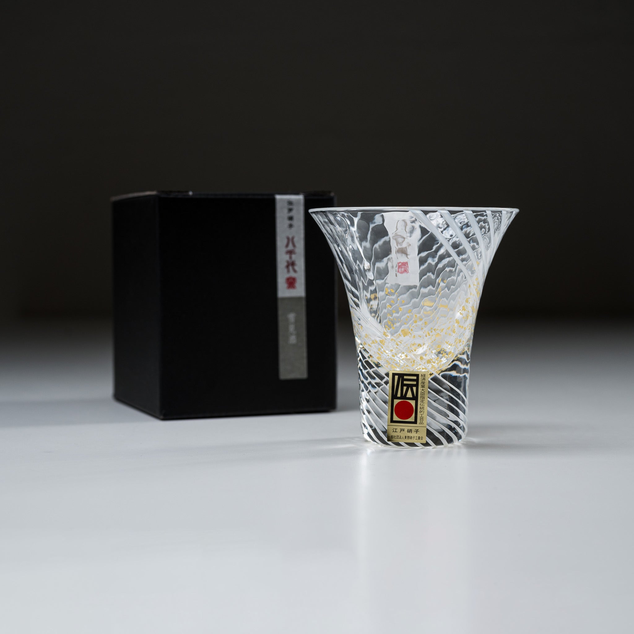 Yachiyo Edo Glass Sake Cup 85ml - Traditional Japanese White Shot Glass for Sake & Whiskey | Perfect for Home Bars, Japanese Restaurants & Gift Giving