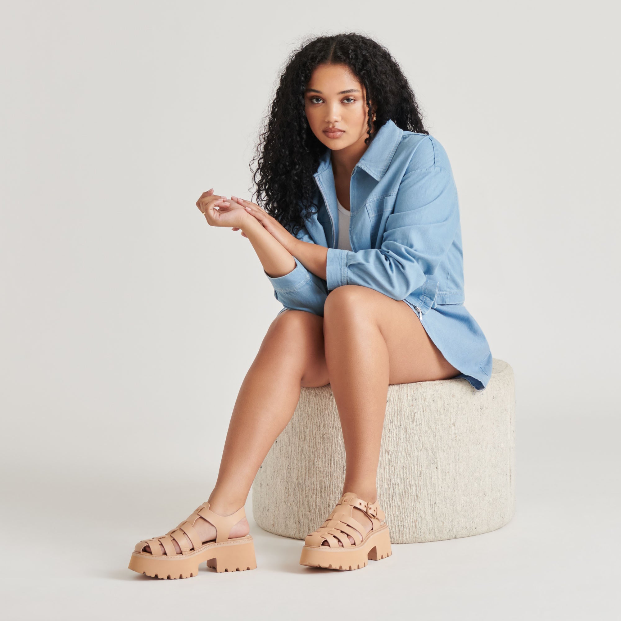 LASLY Women's Tonal Sandals - Premium Cafe Leather Flip Flops for Beach, Pool & Summer Casual Wear