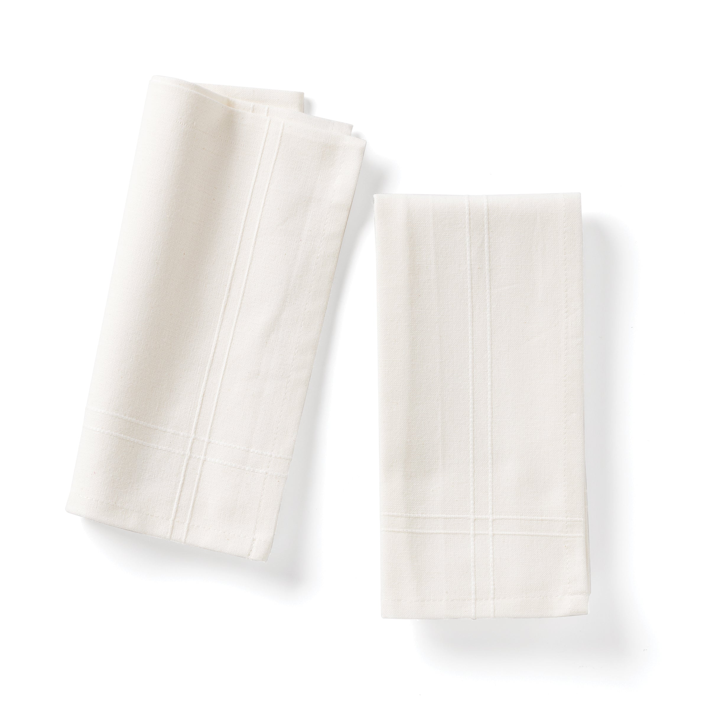 Premium Ivory Dinner Napkins Set of 2 - 100% Cotton Elegant Table Linens for Formal Dining, Wedding, and Holiday Gatherings