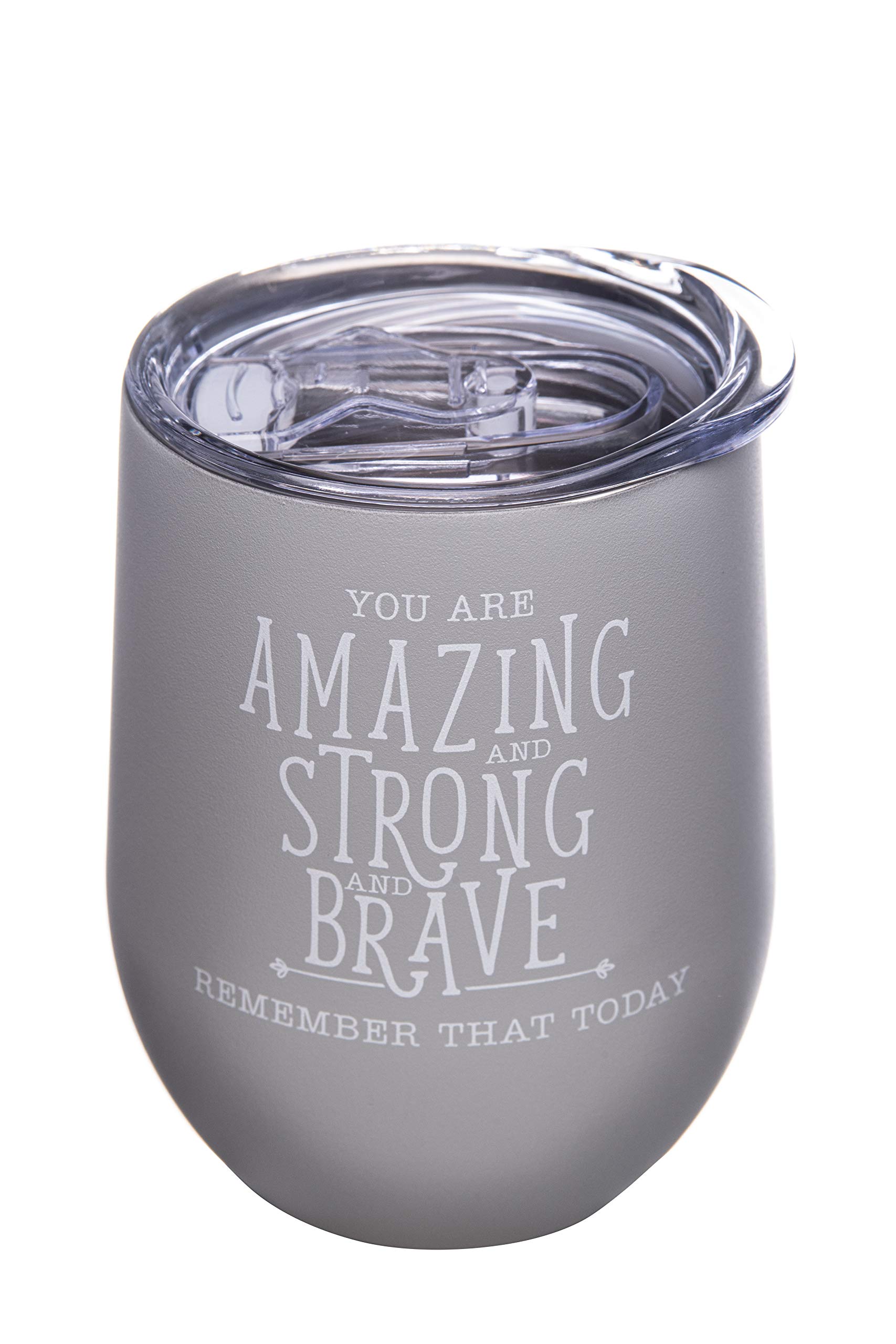 **DIVERSEBEE Insulated Wine Tumbler with Lid - Inspirational Thank You Gift for Women, Best Friend, Mom, Wife, Girlfriend, Coworker, Nurse - Glacier Gray - Perfect for Birthdays, Holidays & Encouragement Gifts**