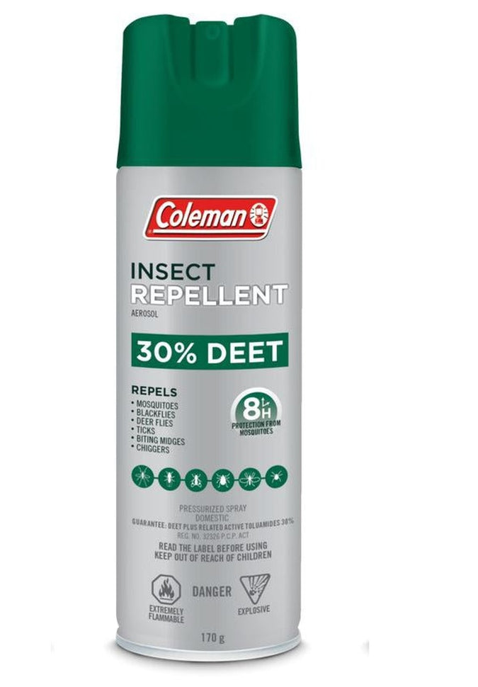Coleman 30% DEET Insect Repellent Aerosol Spray - 6oz (170g) for Outdoor Camping, Hiking & Backpacking Protection