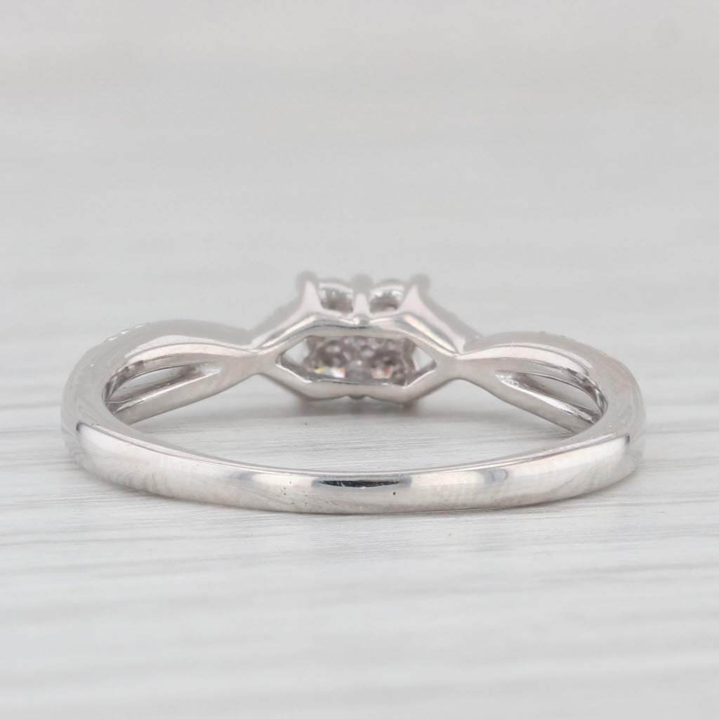 0.25ctw Diamond Engagement Ring 10k White Gold Size 8 - Perfect Proposal Gift for Her, Wedding & Anniversary Jewelry