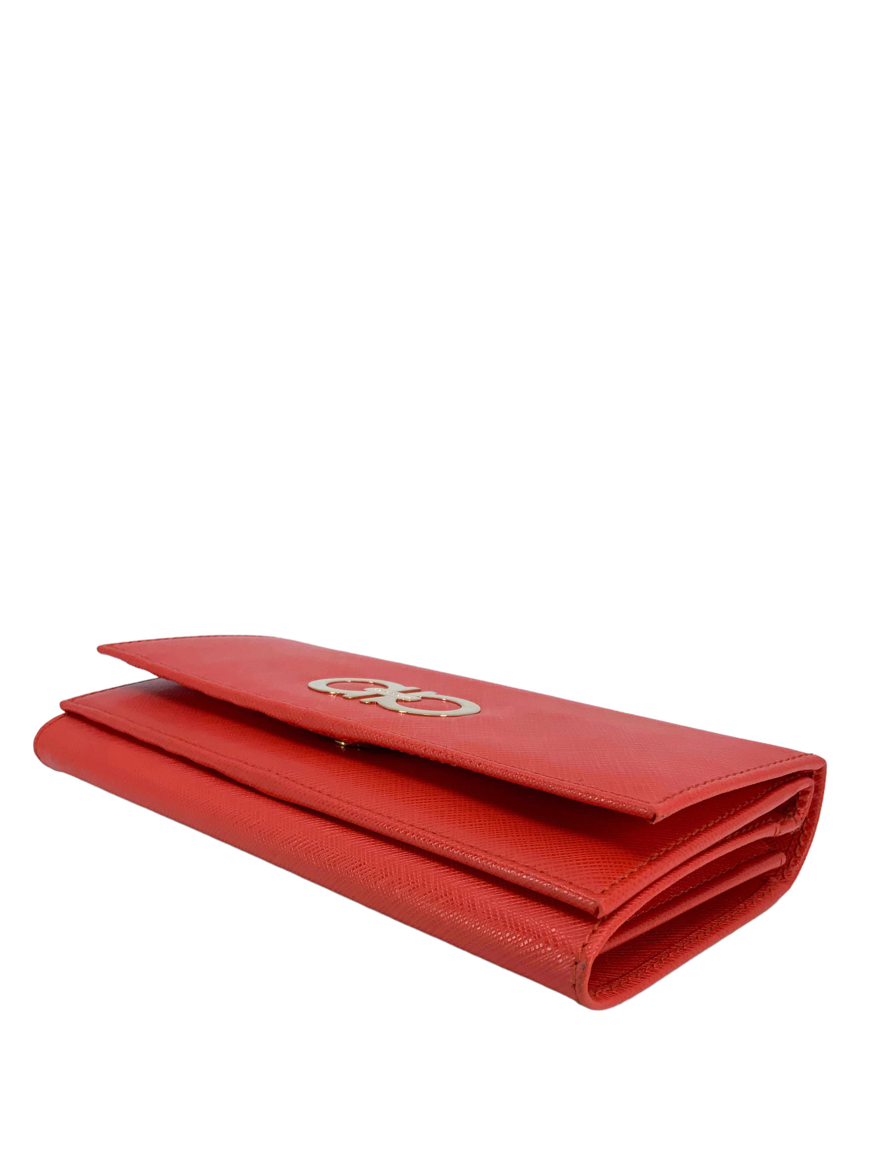 Salvatore Ferragamo Gancini Long Wallet for Men - Genuine Pebbled Calf Leather Bifold Wallet with RFID Protection - Perfect for Business, Travel & Everyday Use