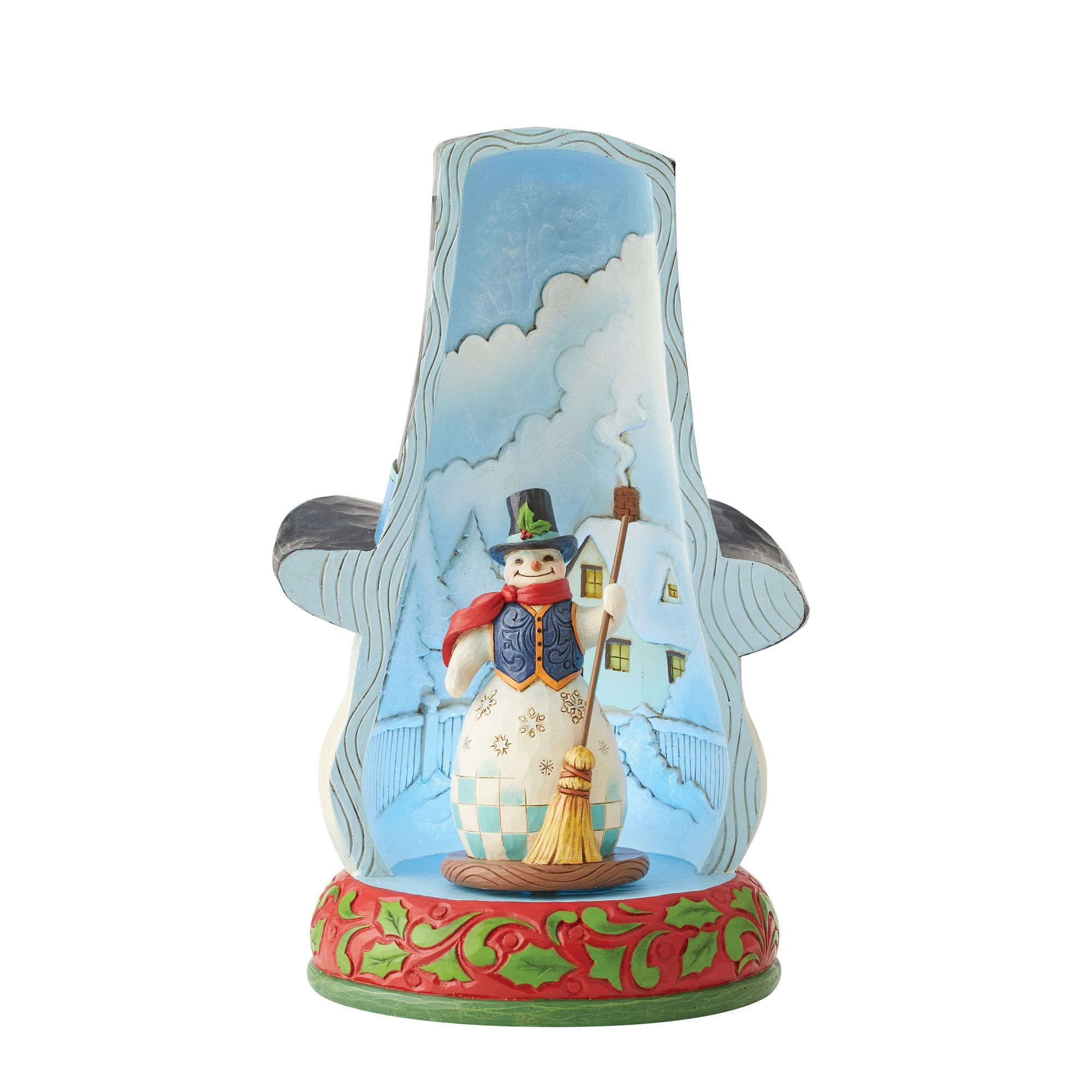 Snowman in Hat Lighted Rotating Christmas Decoration - Perfect for Holiday Home Decor, Winter Party & Festive Gift Giving