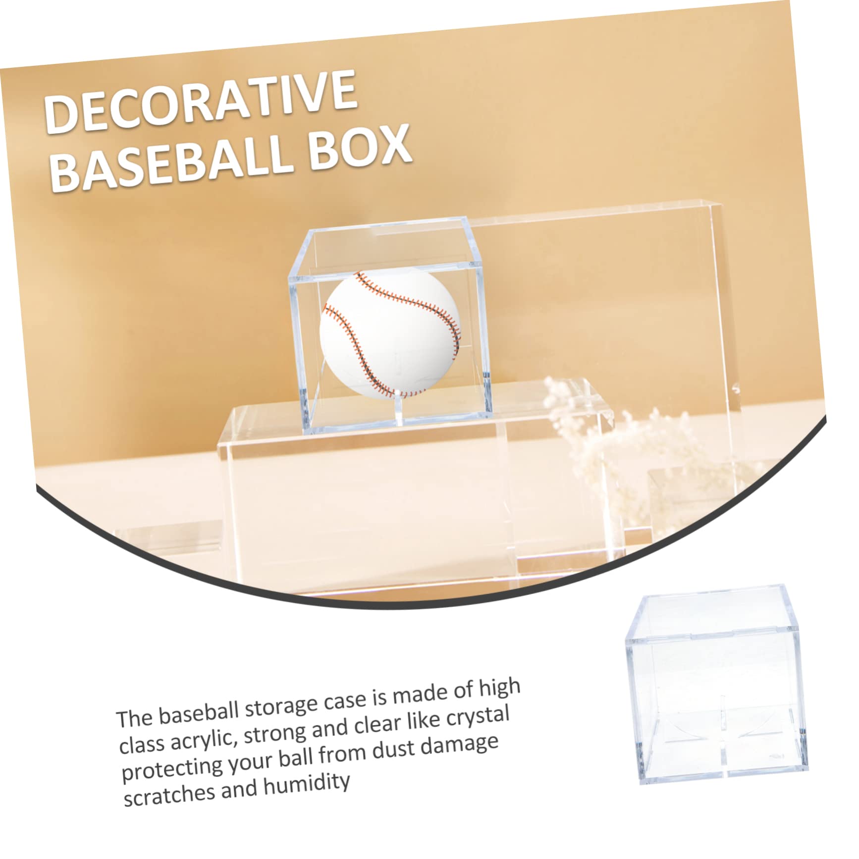 Balacoo 3-Piece Clear Acrylic Display Box Set - Football Accessories Organizer for Collectibles, Mini Balls & Sports Memorabilia - Perfect for Desktop, Shelf, or Tabletop Display (Soccer, Basketball, Baseball)