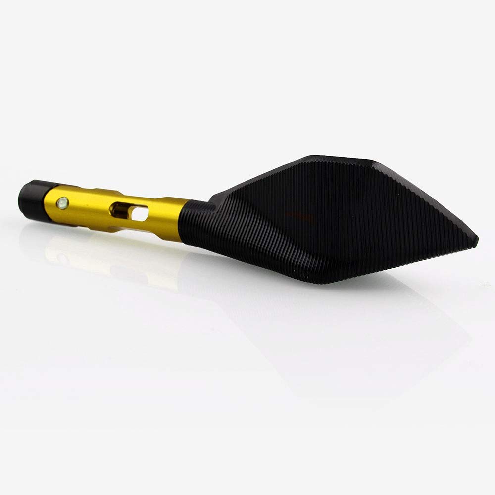 Universal Motorcycle Mirrors 360°Rotation CNC Aluminum - for Scooter ATV Bikes - Golden
