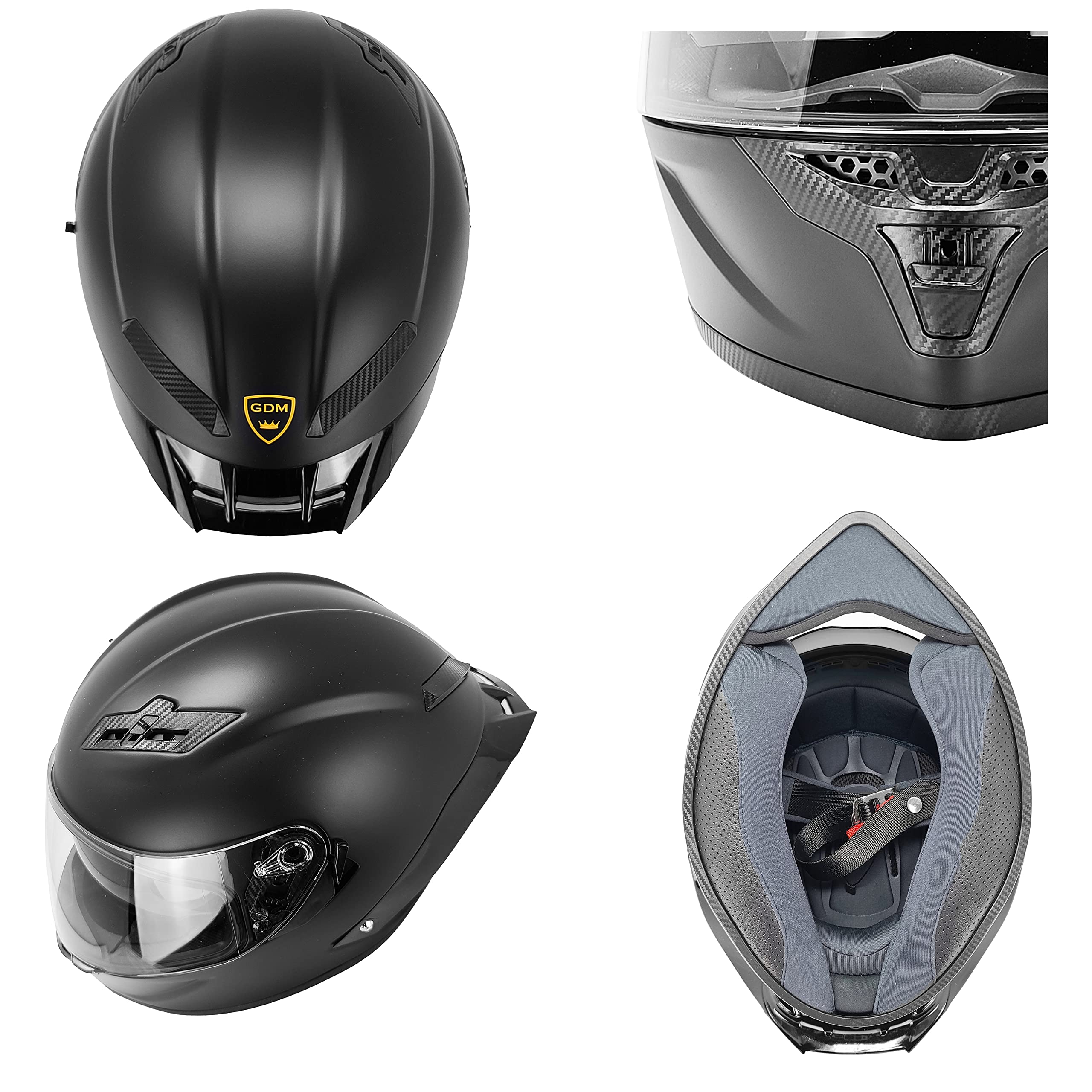 Bluetooth Motorcycle Helmet with Interchangeable Clear, Tinted & Iridium Visors - Hands-Free Communication for Safe Riding on Highways & Urban Roads