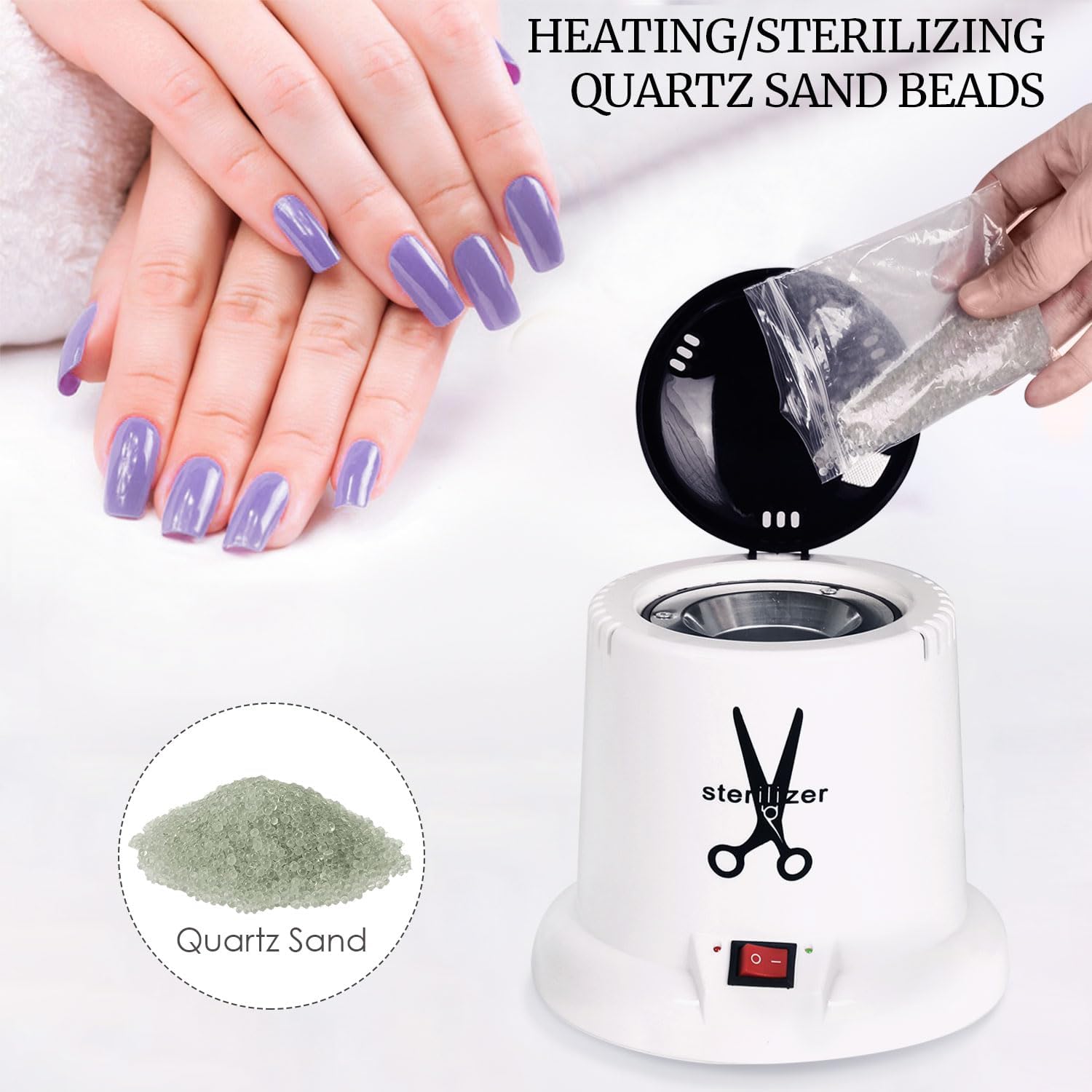 BLUETOP Professional Metal Tool Cleaning Box - Salon Equipment Cleaner for Nail Tools & Beauty Supplies | Essential Nail Tech Must-Have for Home & Professional Salons | Perfect for Sanitizing Nail Files, Clippers & Manicure Tools