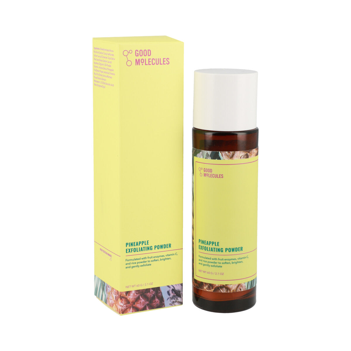 Natural Pineapple Exfoliating Powder for Face & Body - Gentle Enzyme Scrub for Brightening & Smoothing Skin | Perfect for Daily Skincare Routine & Spa Treatments