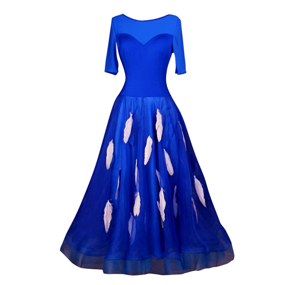 Elegant Ballroom Dance Dress for Women - Modern Waltz & Tango Competition Costume | YC WELL Professional Dancewear for Smooth & Standard Dances | Perfect for Performances, Competitions & Social Dancing Events