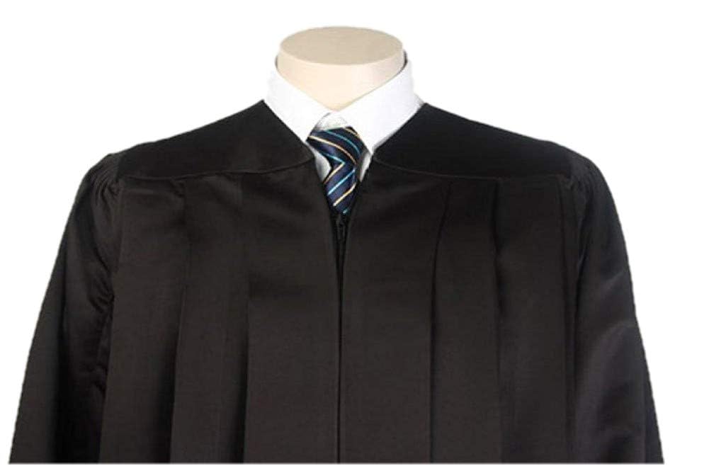 GraduationMall Unisex Deluxe Master Graduation Gown - Premium Quality Academic Robe for College & University Graduation Ceremonies, PhD & Master Degree Commencement
