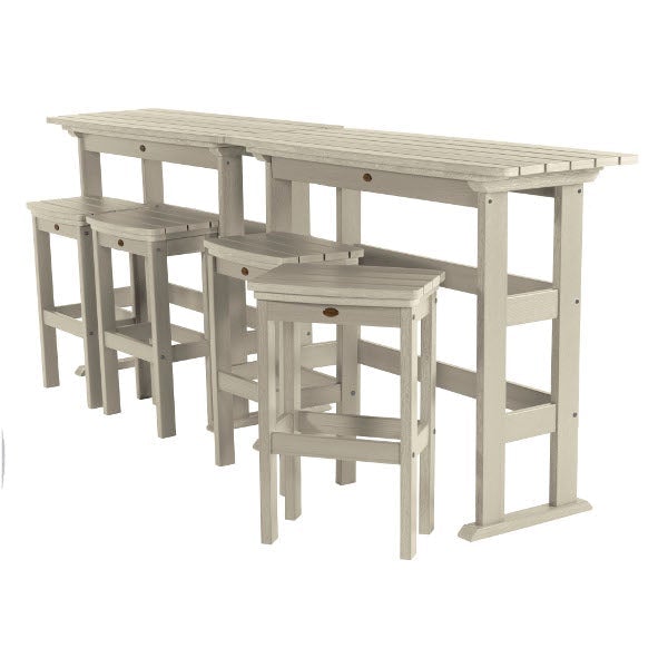 Lehigh 6-Piece Bar Height Balcony Patio Set - Outdoor Dining & Entertaining Furniture for Small Spaces