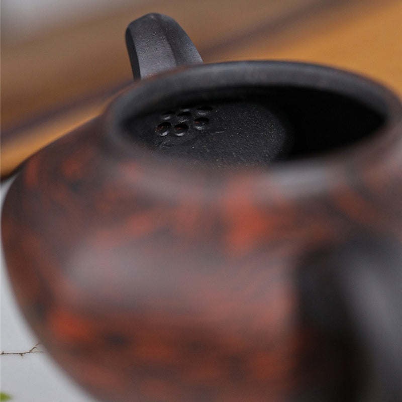 Premium Yixing Purple Clay Hexagonal Teapot - Handcrafted Chinese Gongfu Tea Set for Brewing Oolong, Pu-erh & Black Tea | Perfect for Tea Ceremonies & Home Decor