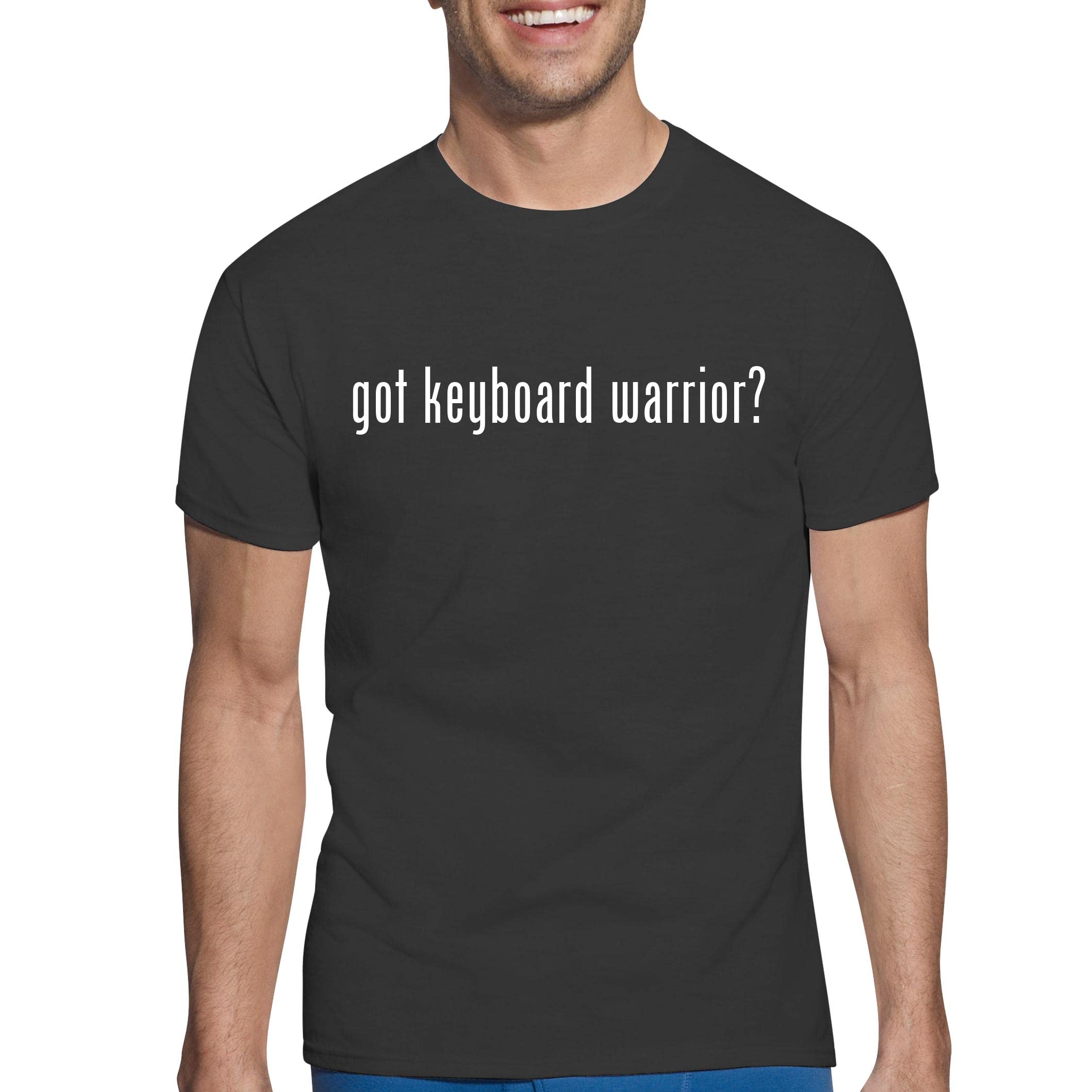 Keyboard Warrior Men's Funny Soft Adult T-Shirt - Comfortable Cotton Tee for Gamers, Programmers & Office Workers - Perfect for Gaming, Coding & Casual Wear