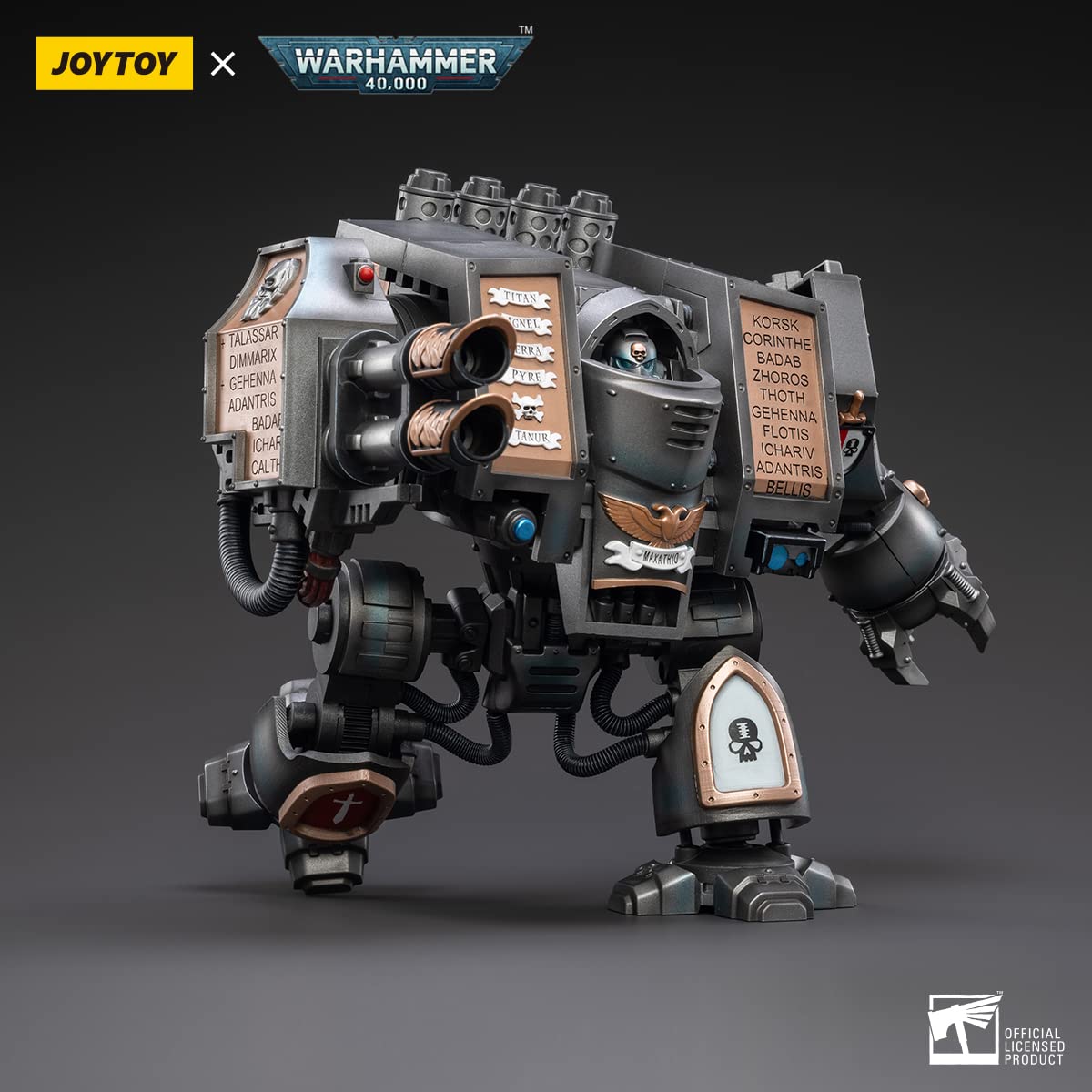 Warhammer 40K Grey Knight Dreadnought Action Figure - 1/18 Scale 4-Inch Licensed Collectible Military Model Kit for Tabletop Gaming & Display | Perfect for Warhammer Fans, Miniature Collectors & Sci-Fi Decor