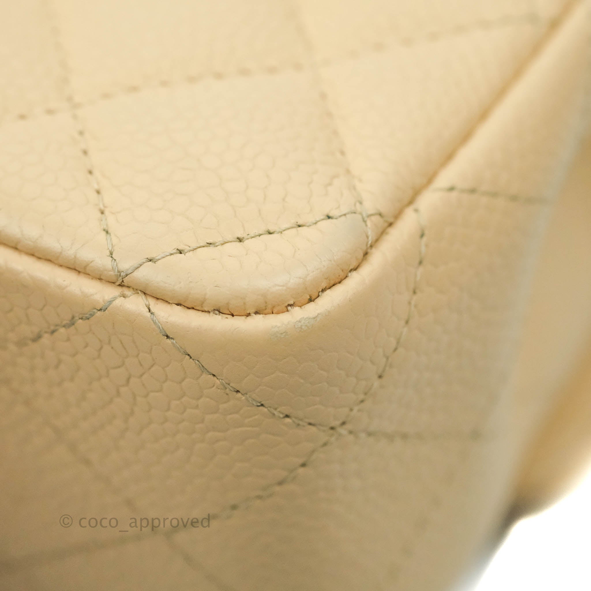 Chanel Classic Medium Double Flap Bag Quilted Beige Caviar Leather with Gold Hardware - Luxury Designer Handbag for Women, Perfect for Work, Evening & Special Occasions