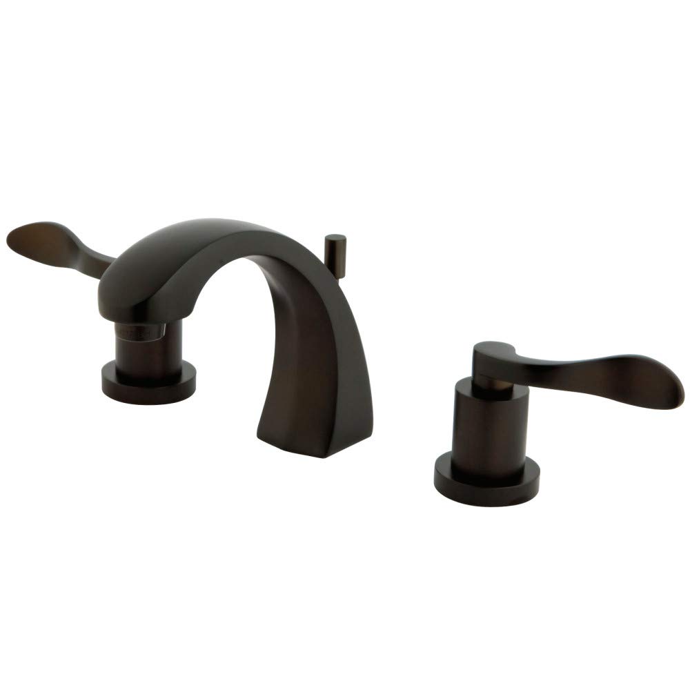 Kingston Brass KS4985DFL 8-Inch Widespread Bathroom Faucet in Oil Rubbed Bronze - Perfect for Modern Vanities and Luxury Bathroom Upgrades