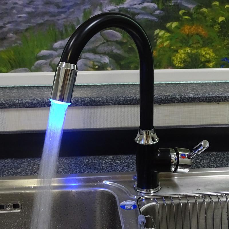 EVAN Smart LED Black Tap Faucet - Motion Sensor Touchless Kitchen Sink Faucet with Temperature Display for Modern Home & Commercial Use