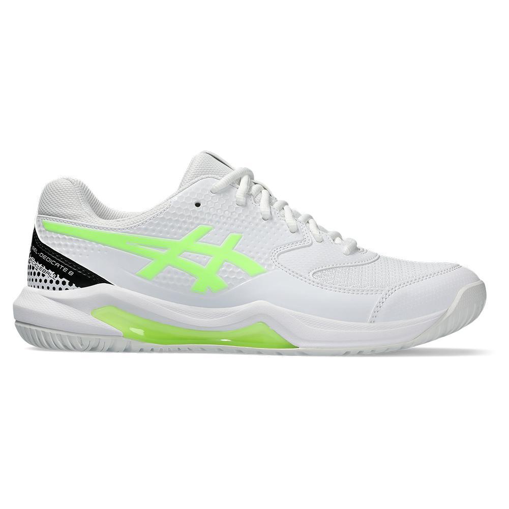 Men's Gel Dedicate 8 Pickleball Shoes - White & Lime Burst | Lightweight Court Shoes for Pickleball & Tennis | Indoor & Outdoor Sports Performance