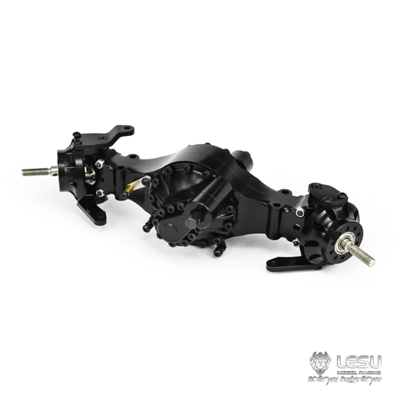 LESU Metal Front Rear Axles Differential Lock Suspension Set Linkage Rod for DIY 1/14 Tamiya RC Truck Tractor Dumper - Heavy Duty Off-Road Crawler & Construction Vehicle Upgrade Parts