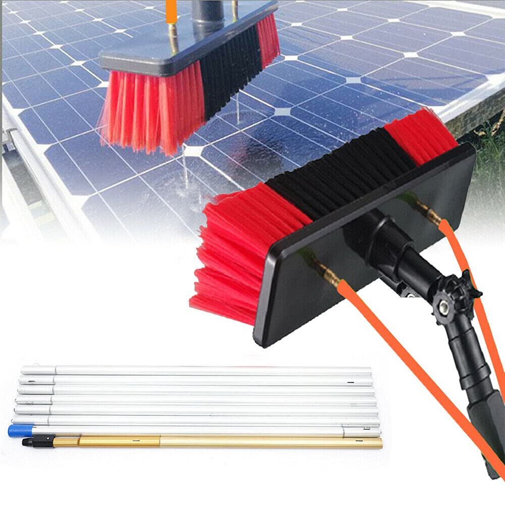26FT Water Fed Pole Kit - Professional Window Cleaning Poles with Water Fed Brush for Outdoor Windows, Solar Panels & High-Rise Glass Cleaning (US Stock) - Perfect for Residential & Commercial Use