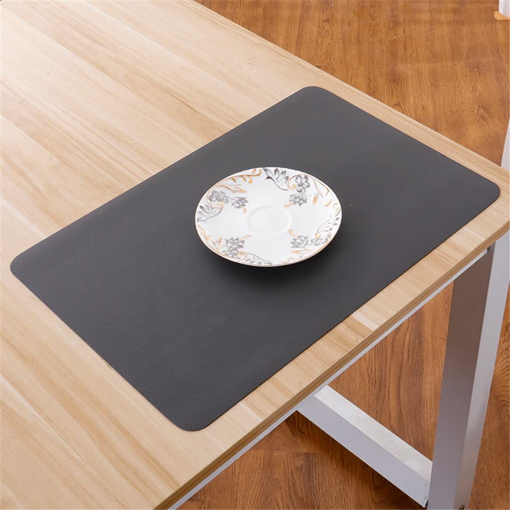 JJSPP 6-Pack Washable Leather Placemats - Non-Slip Dining Table Mats, Round Coasters for Bowls & Plates - Elegant Home Decor Accessories (Fawn Color) - Perfect for Dinner Parties, Holiday Gatherings & Everyday Use