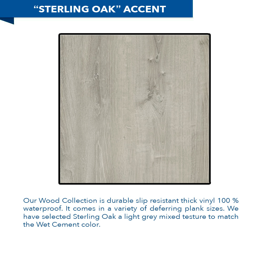 DIY Shower Remodel Kit - Neo Angle Natural Buff Sistine Stone & Sterling Oak Wood Accent | Waterproof Bathroom Upgrade for Modern Homes | Perfect for Bathroom Renovation & Luxury Spa Experience