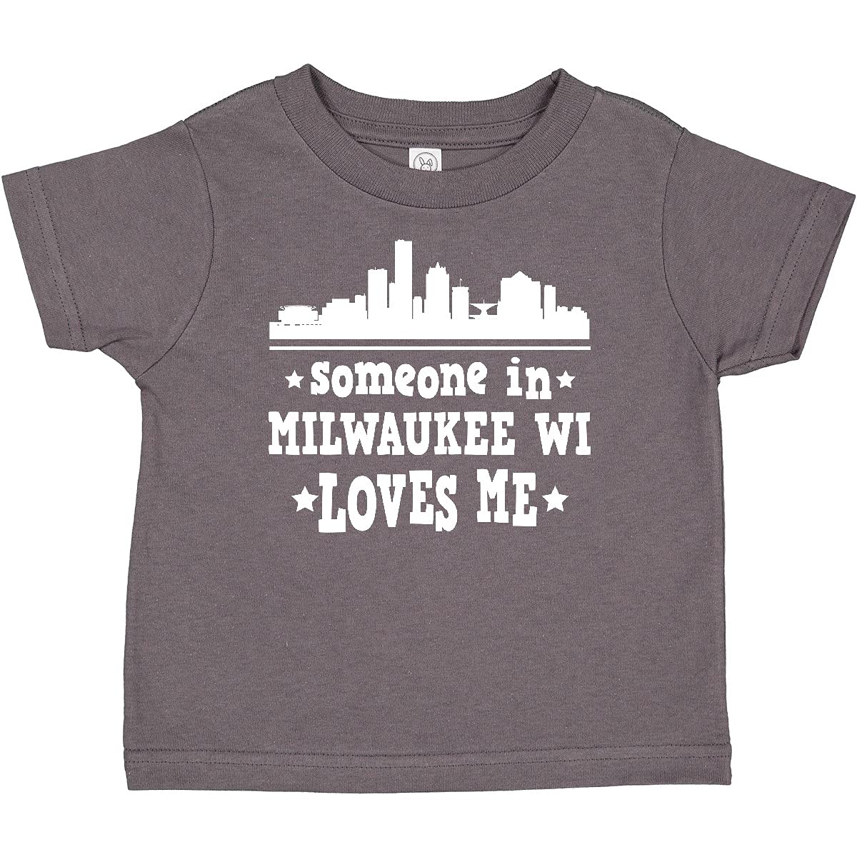 Inktastic Milwaukee Wisconsin Someone Loves Me Baby T-Shirt - Soft Cotton Cute Graphic Tee for Infants & Toddlers - Perfect for Family Outings, Photo Shoots & Casual Wear