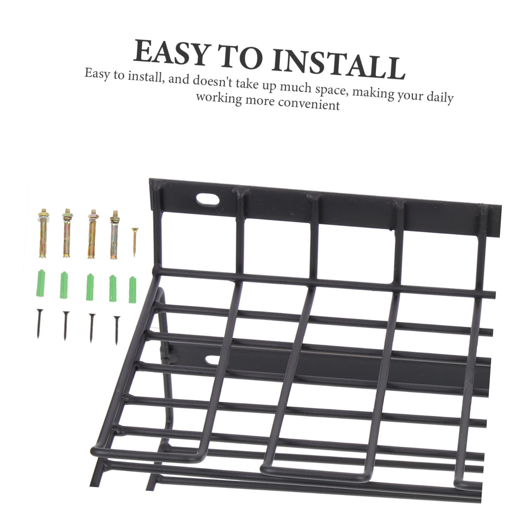 CAXUSD Heavy Duty Wall Mount Tool Organizer - Iron Garage Storage Rack, Floating Workshop Shelf for Home & Garage Organization - Perfect for Tools, DIY Projects, and Workshop Storage