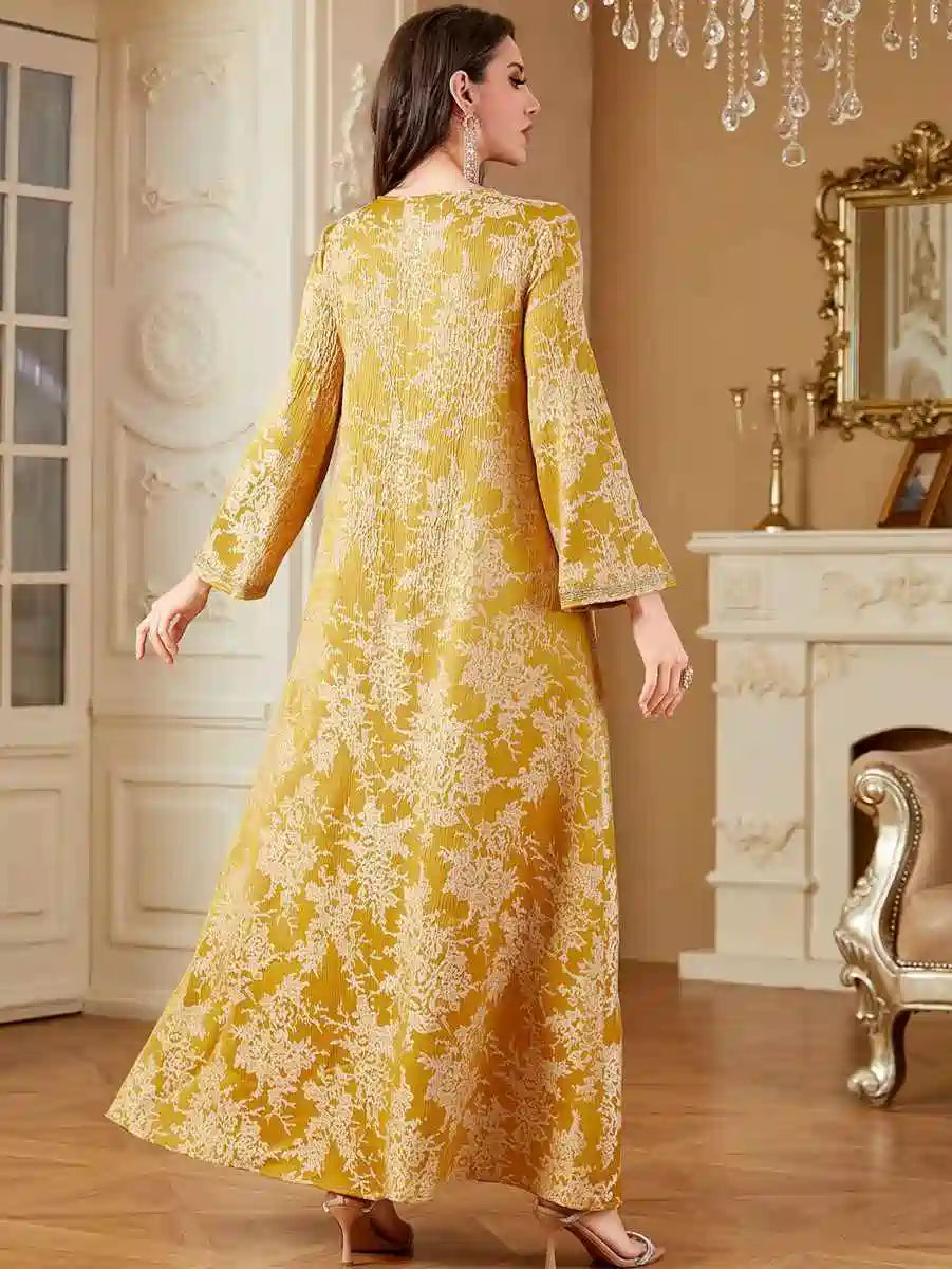 Elegant Eid Dresses for Women - Embroidered Beaded Caftan Kaftan Dress #254336 | Perfect for Eid Celebrations, Weddings & Special Occasions