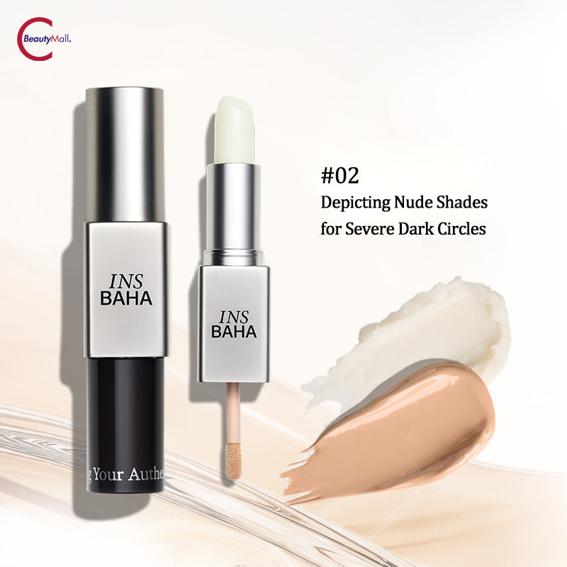 INSBAHA Dual Effect Concealer Stick - Full Coverage & Brightening Makeup for Dark Circles & Blemishes | Perfect for Everyday Wear & Professional Makeup Looks