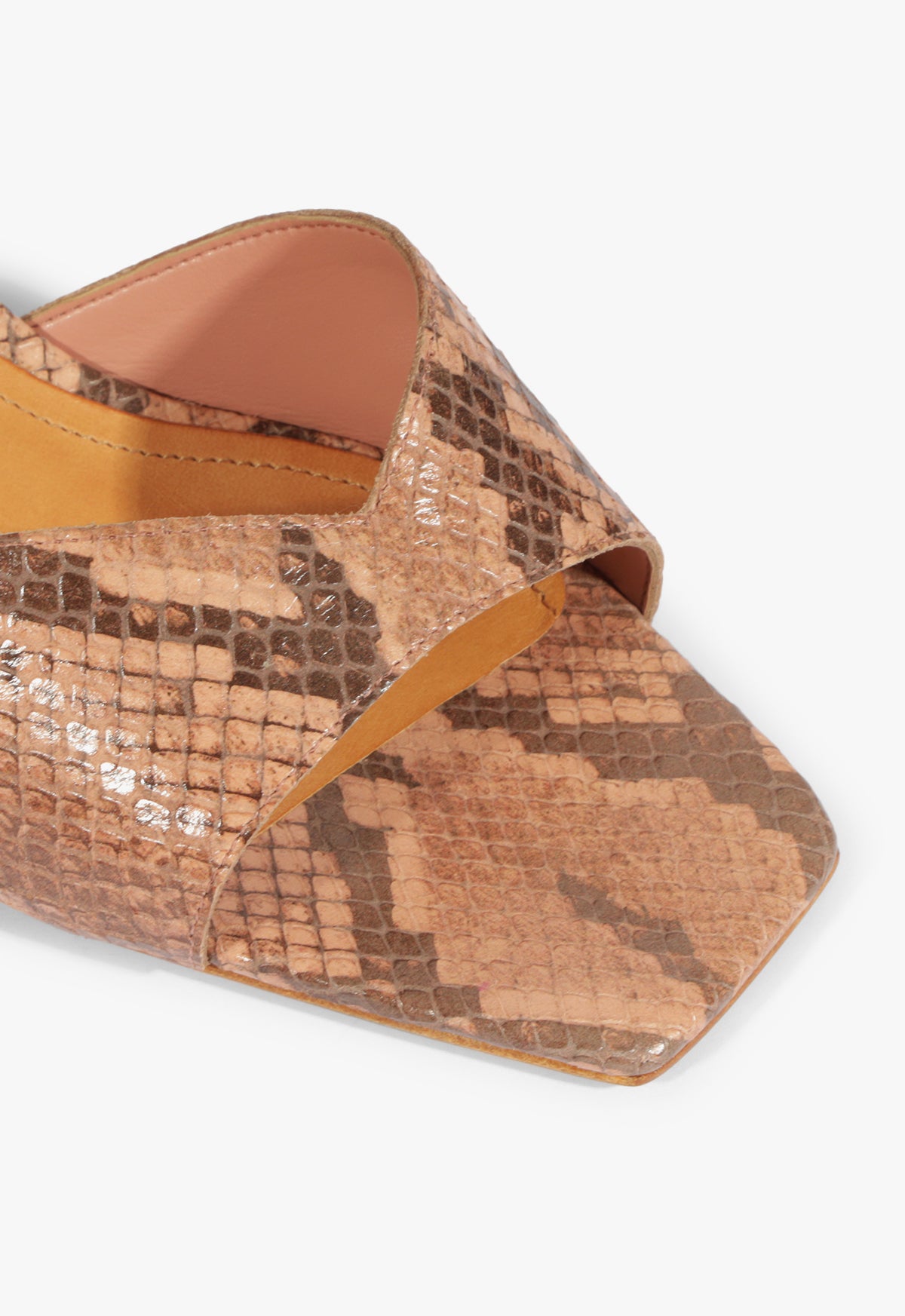 Margot Snake Print Sandals - Women's Mid Heel Sandals (3 Inch Heel) for Summer, Parties & Casual Wear - Style S2089101150003