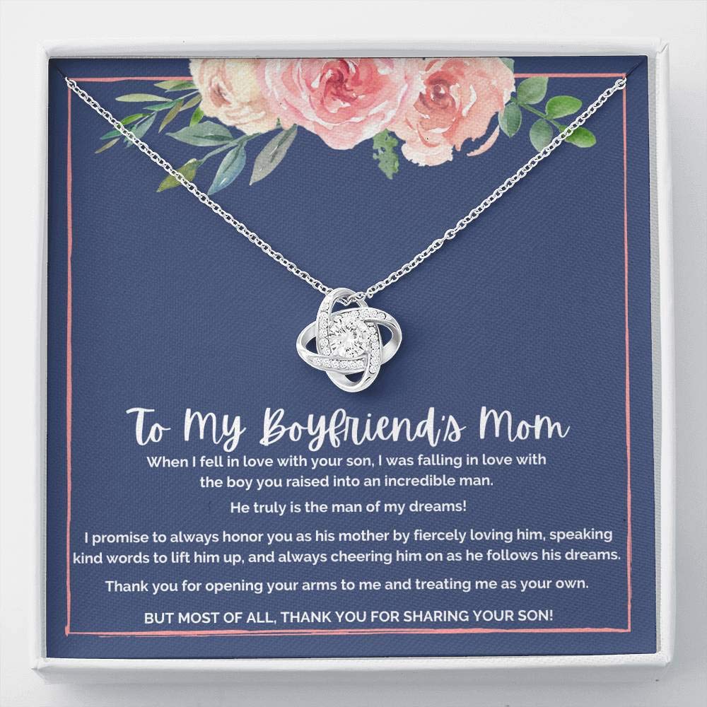 Elegant Heart Pendant Necklace for Mom - Gift for Boyfriend's Mother with Jewelry Gift Box - Perfect for Birthday, Anniversary & Mother's Day Gifts