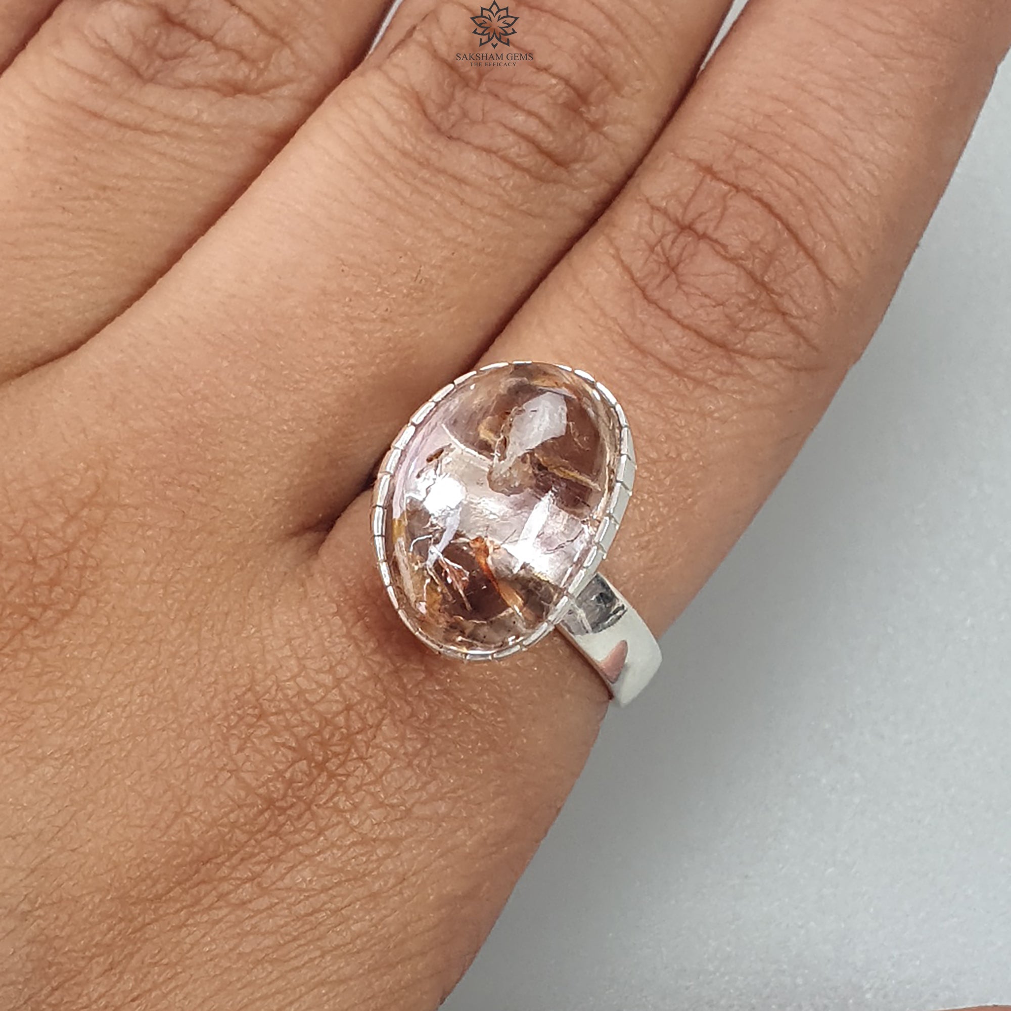Natural Untreated Super Seven Amethyst 925 Sterling Silver Adjustable Ring for Women - 5.63gms Fancy Bezel Set Jewelry, Perfect for Daily Wear, Gift Giving & Spiritual Healing